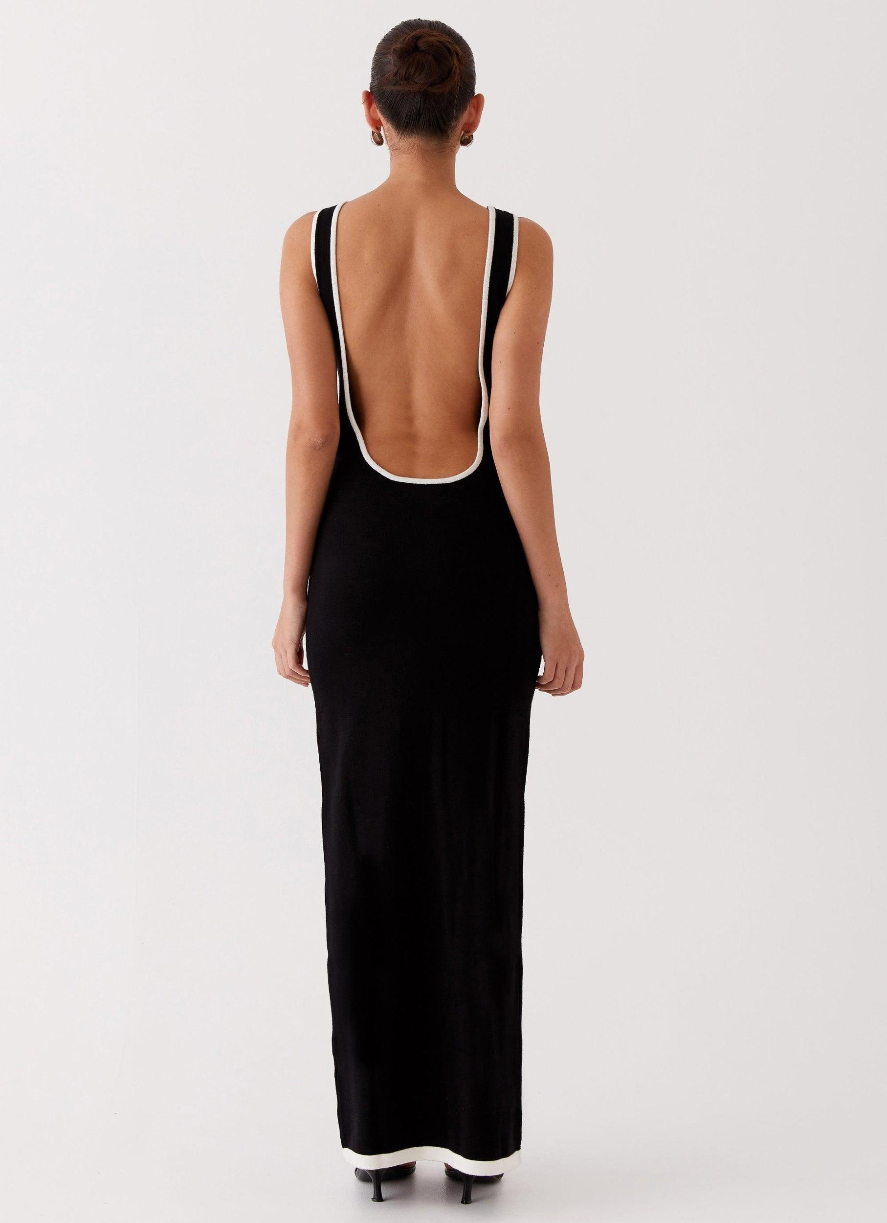 Lost In Paris Knit Maxi Dress - Black Product Image