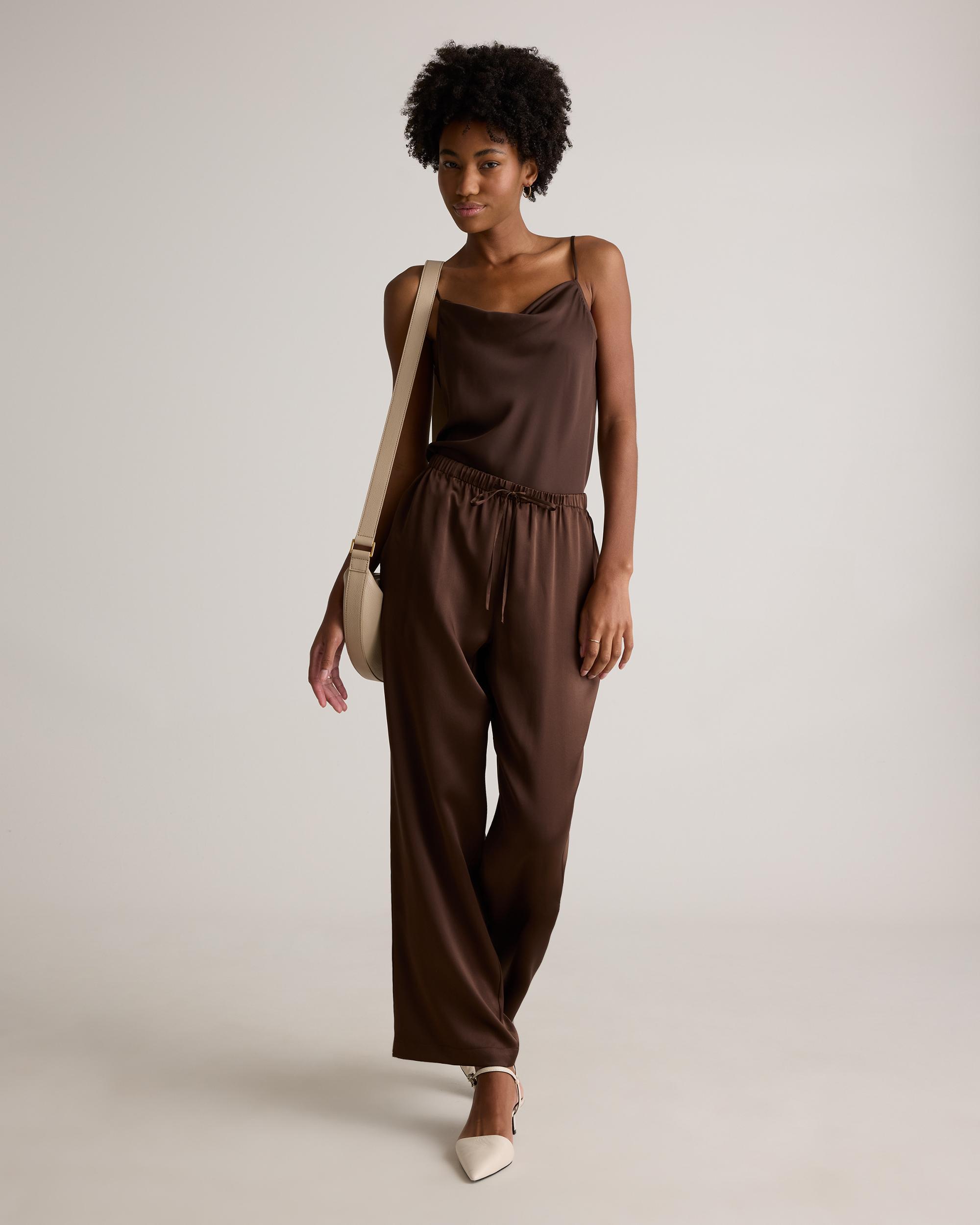 Quince | Women's Drawstring Wide Leg Pants Silk Product Image