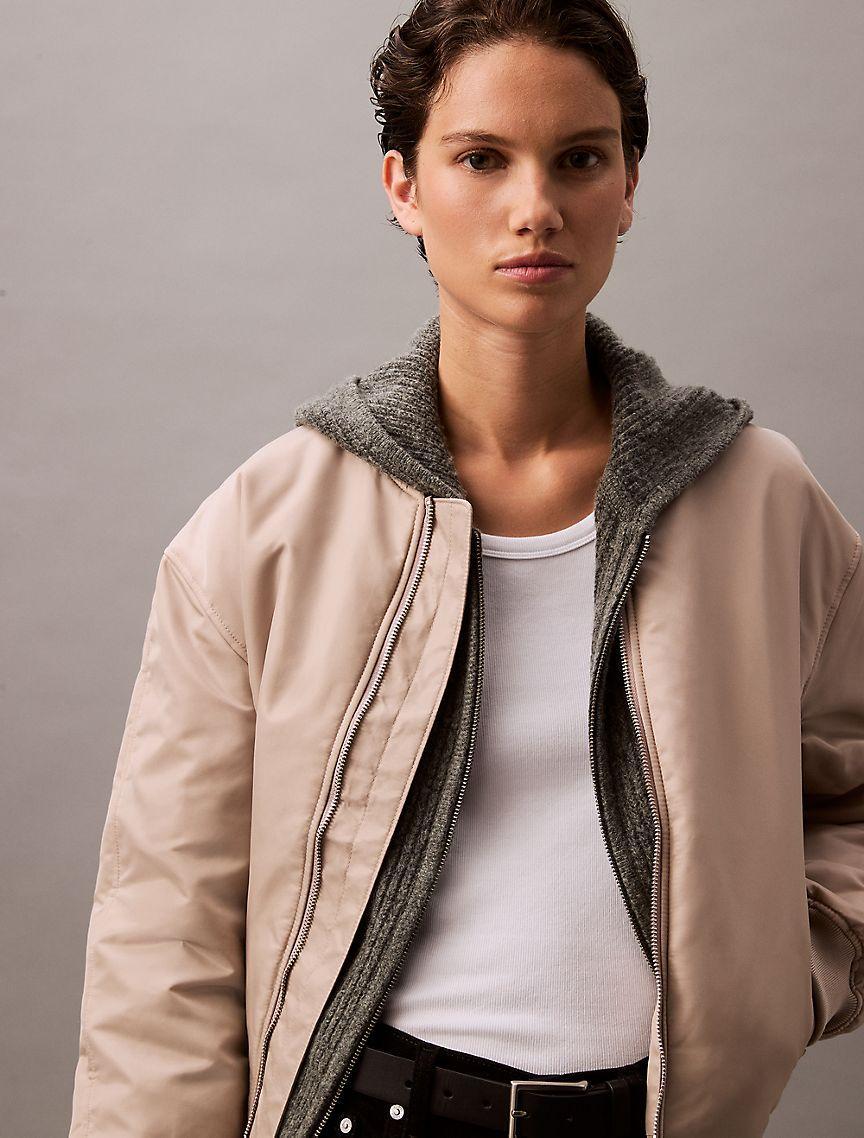 Filled Nylon Bomber Jacket Product Image