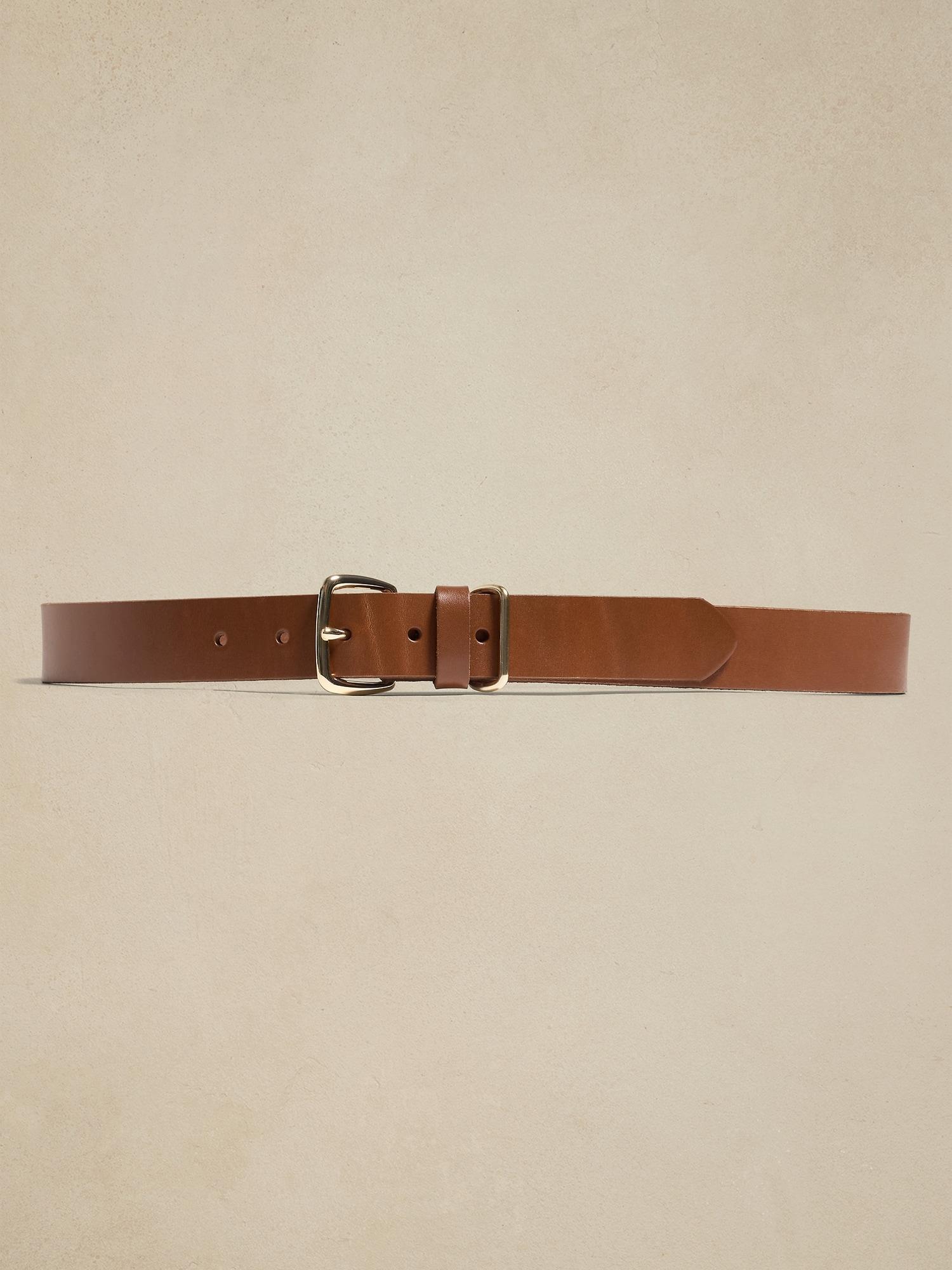 Leather Square Buckle Belt Product Image