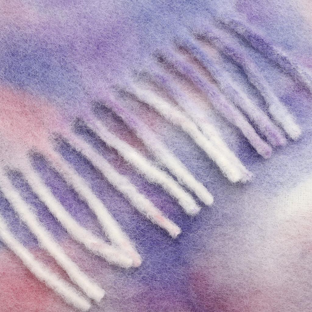 Tie-Dye Alpaca Wool Scarf - Lilac Male Product Image