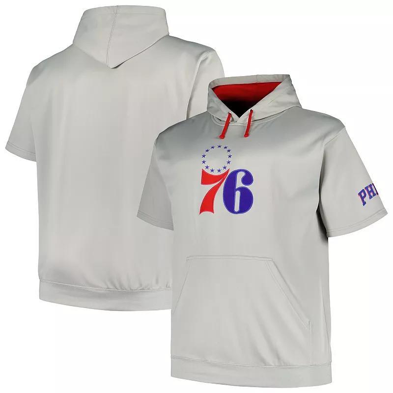 Men's Fanatics Branded Silver Philadelphia 76ers Big & Tall Logo Pullover Hoodie, Size: 2XLT, 76r Silver Product Image
