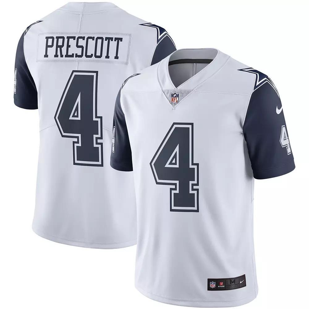 Men's Nike Dak Prescott Dallas Cowboys White Color Rush Vapor Limited Jersey, Size: Medium Product Image