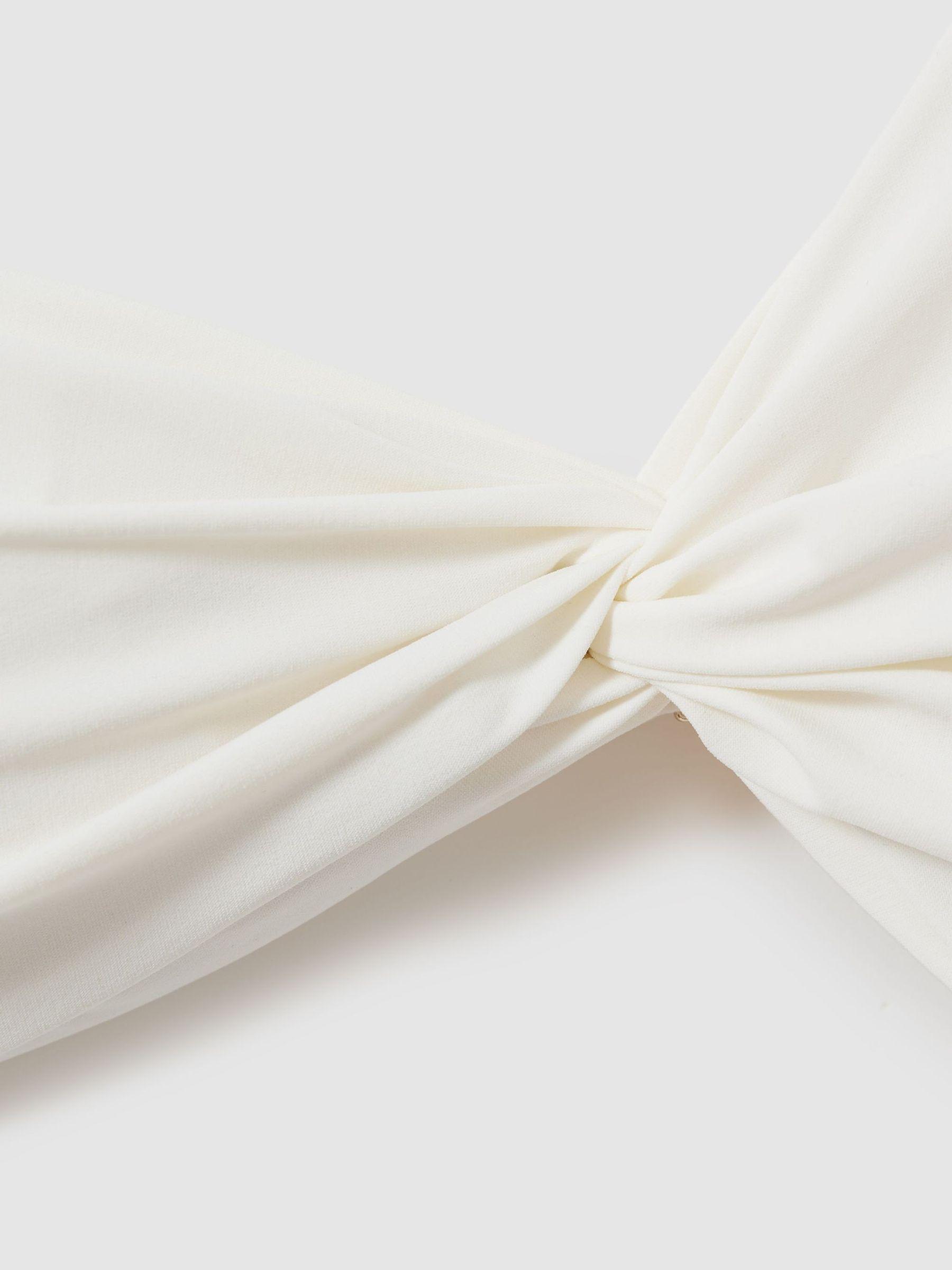 Asymmetric Cut-Out Swimsuit in White Product Image