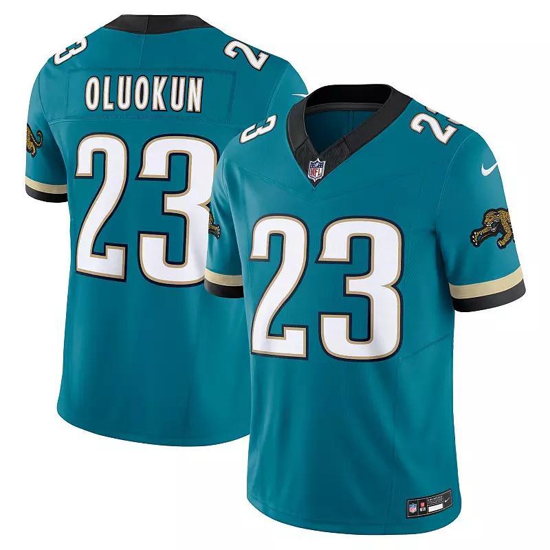 Men's Nike Foye Oluokun Teal Jacksonville Jaguars Prowler Throwback Vapor F.U.S.E. Limited Jersey, Size: 3XL, Blue Product Image