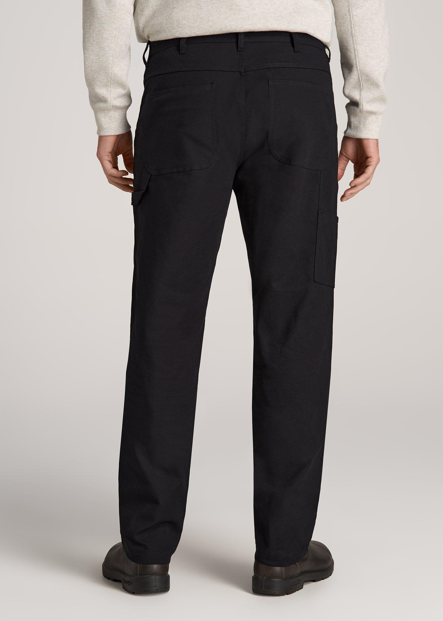 LJ&S Stretch Canvas REGULAR-FIT Carpenter's Pants for Tall Men in Black Product Image
