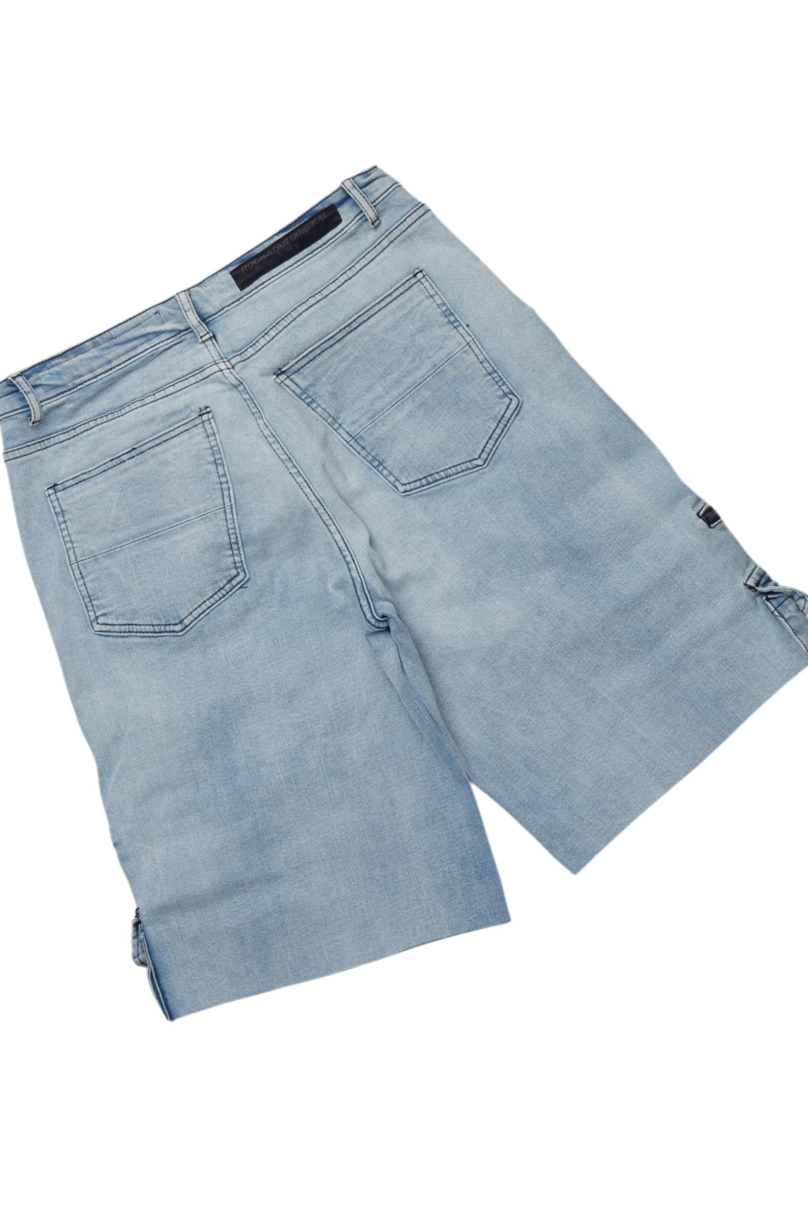 Kip Royal Blue T-Shirt/Denim Short Set Male Product Image