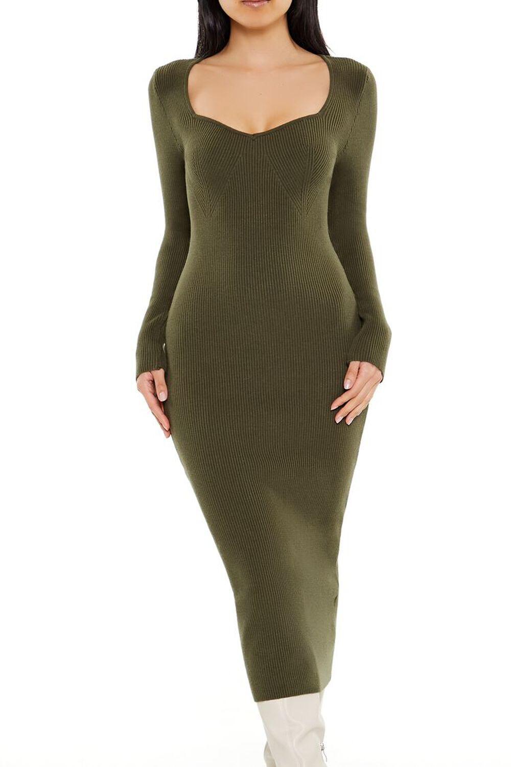 Bodycon Midi Sweater Dress | Forever 21 Product Image