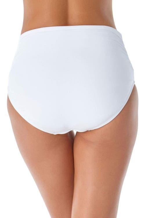 Anne Cole Women's Live In Color Convertible High Waist Shirred Swim Bottom in Black at Nordstrom, Size Large Product Image