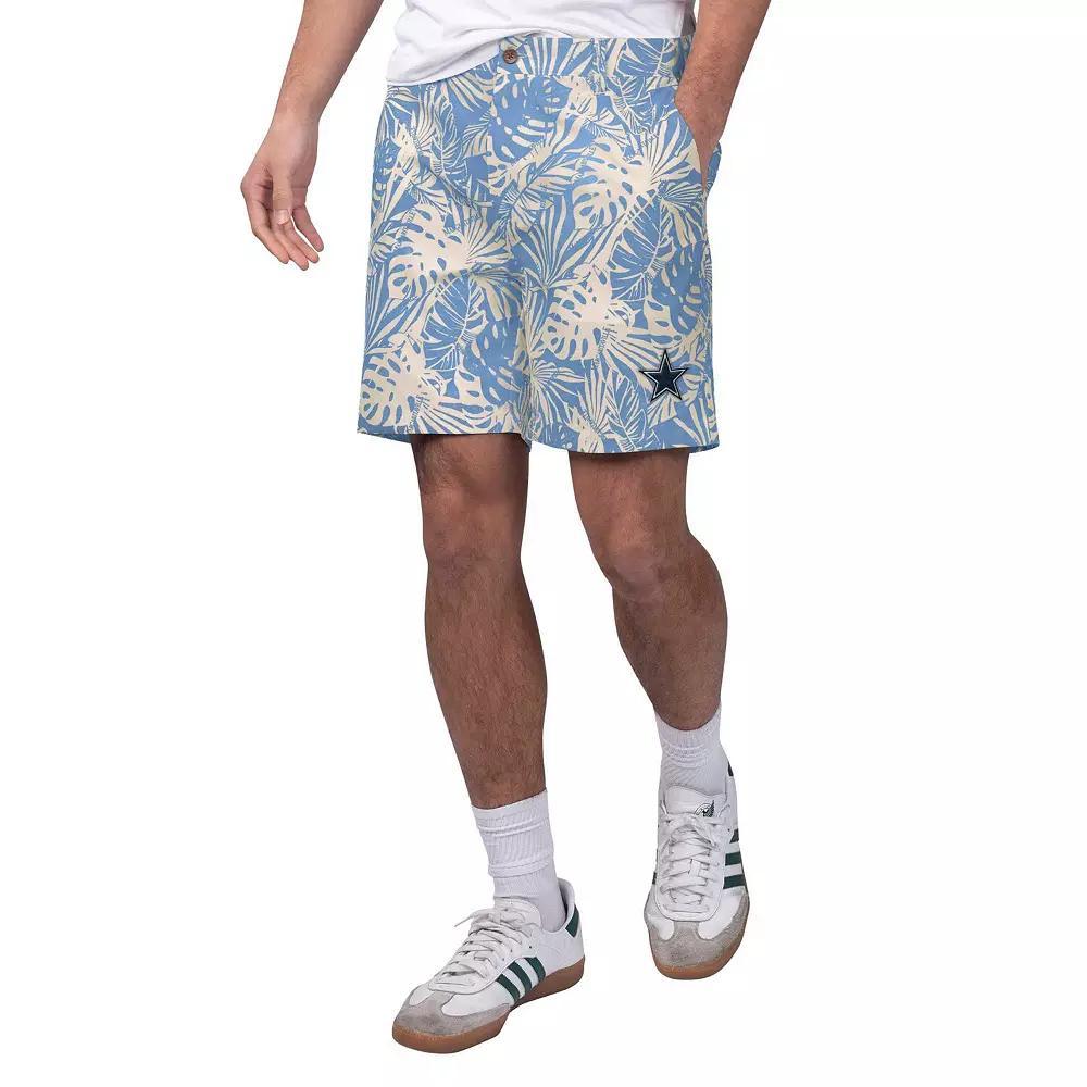 Men's Margaritaville Blue Dallas Cowboys Sand Washed Monstera Party Amphib Shorts, Size: 40 Product Image