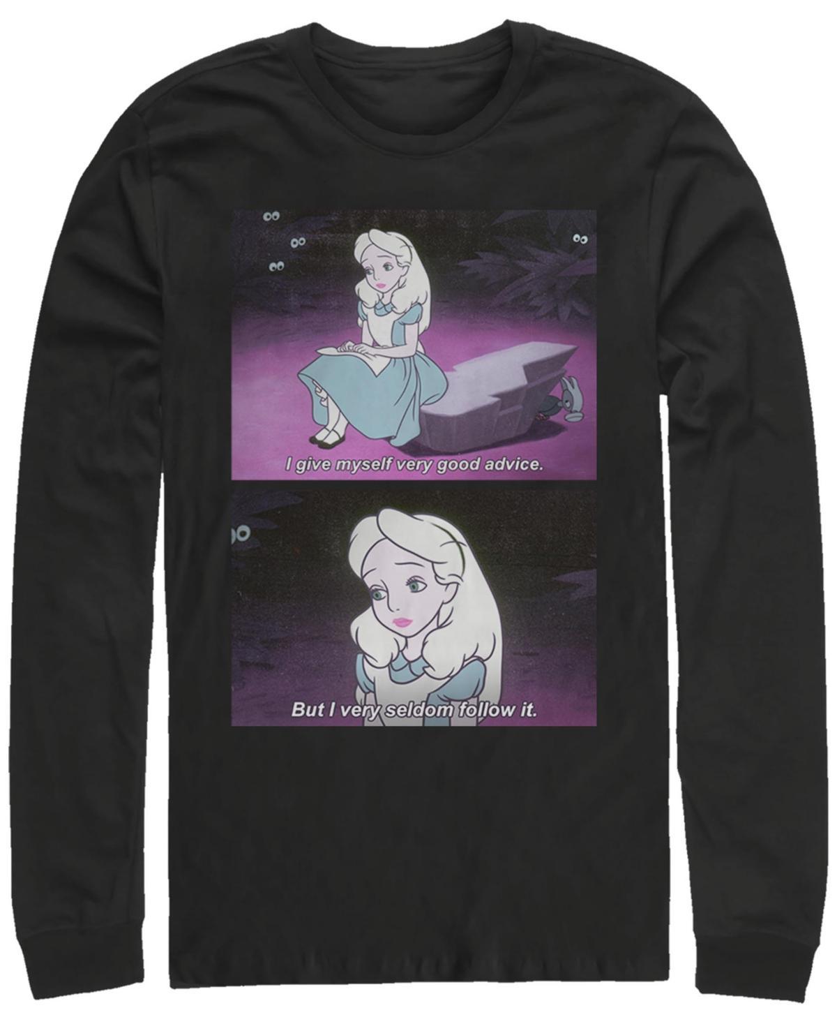 Disney's Alice In Wonderland I Give Good Advice Panels Men's Tee, Size: Medium, Black Product Image