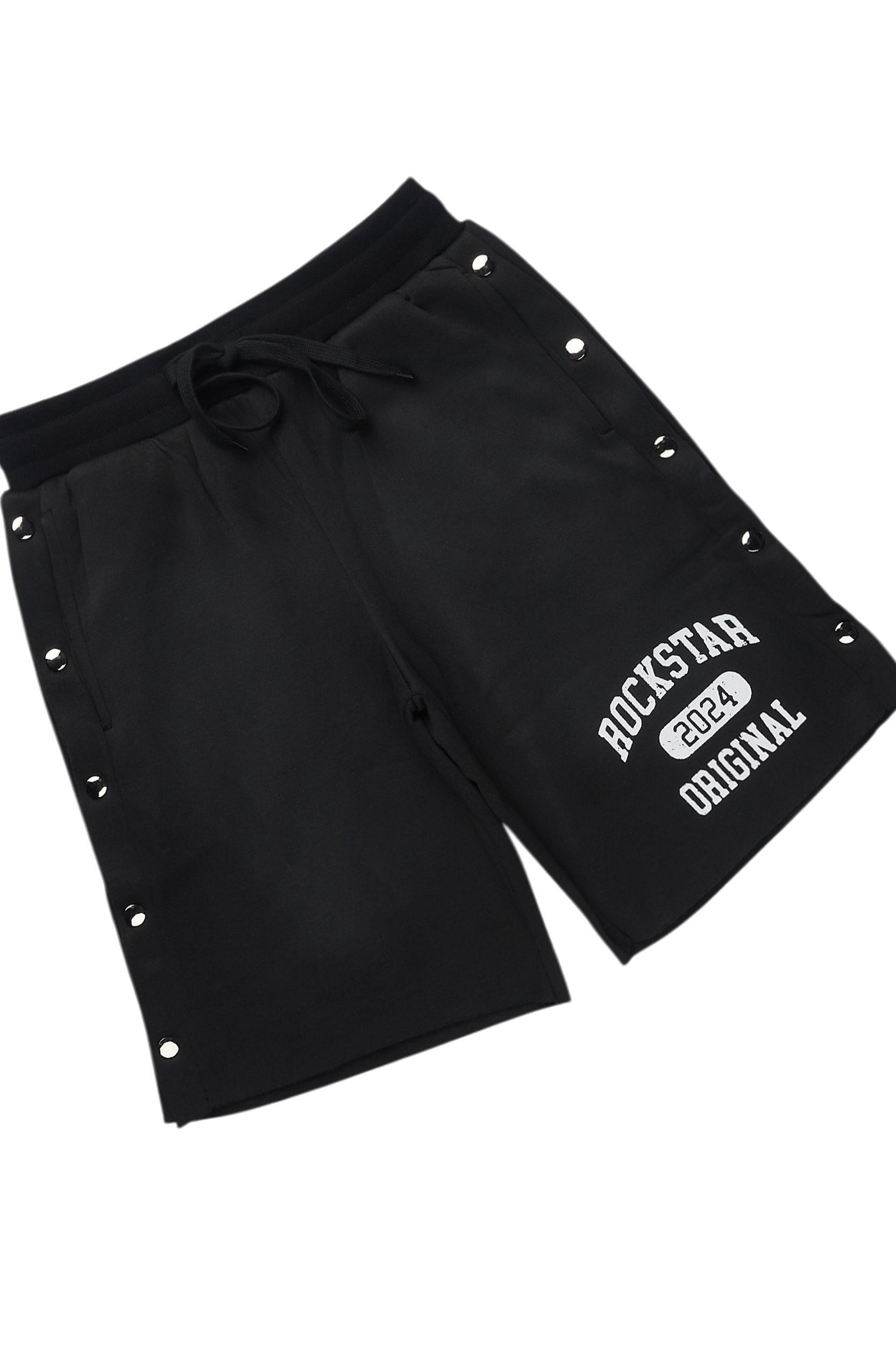 Lionela Black T-Shirt Snap Short Set Female Product Image