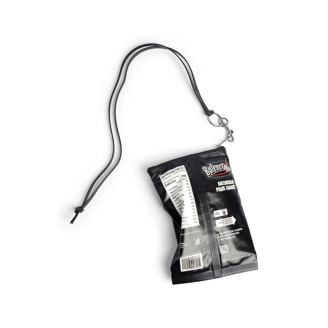 Chips Phone Holder Pouch in Black Product Image