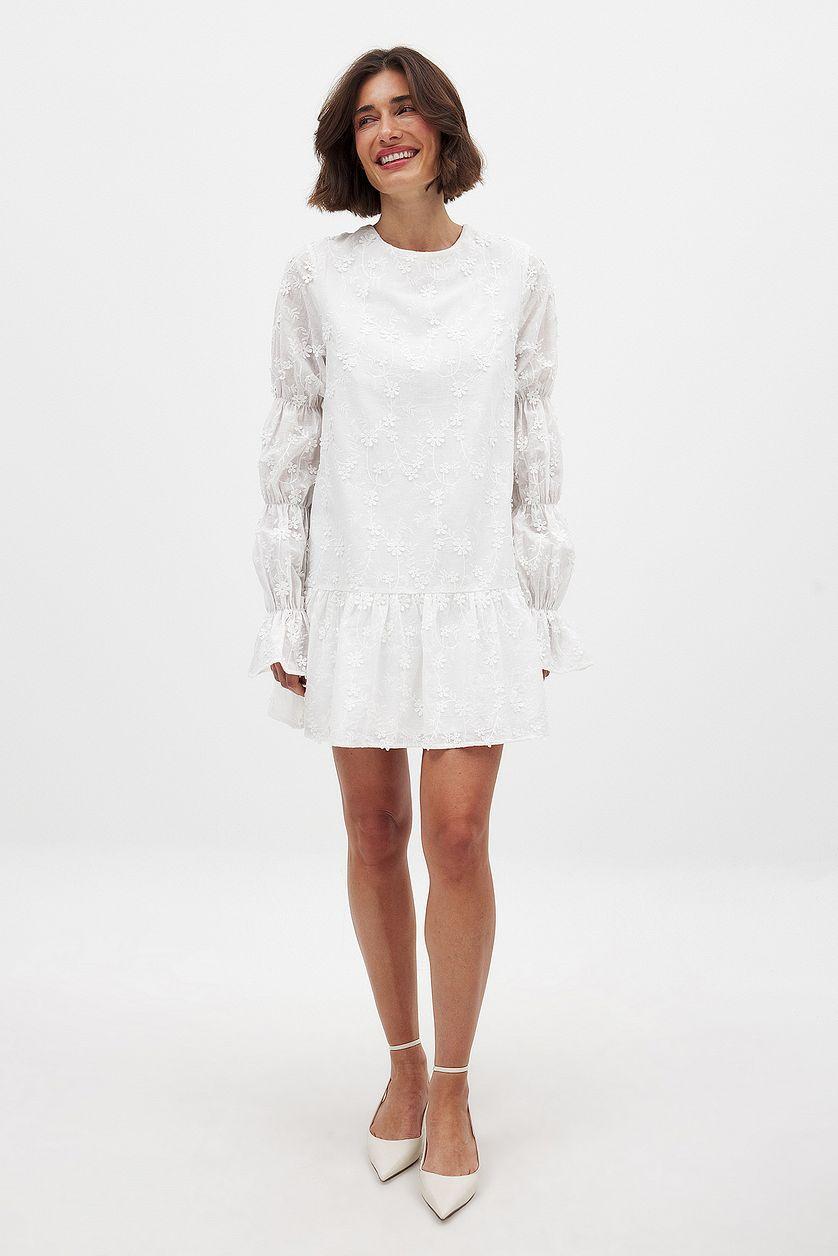 Sleeve Detail Deep Back Dress Product Image