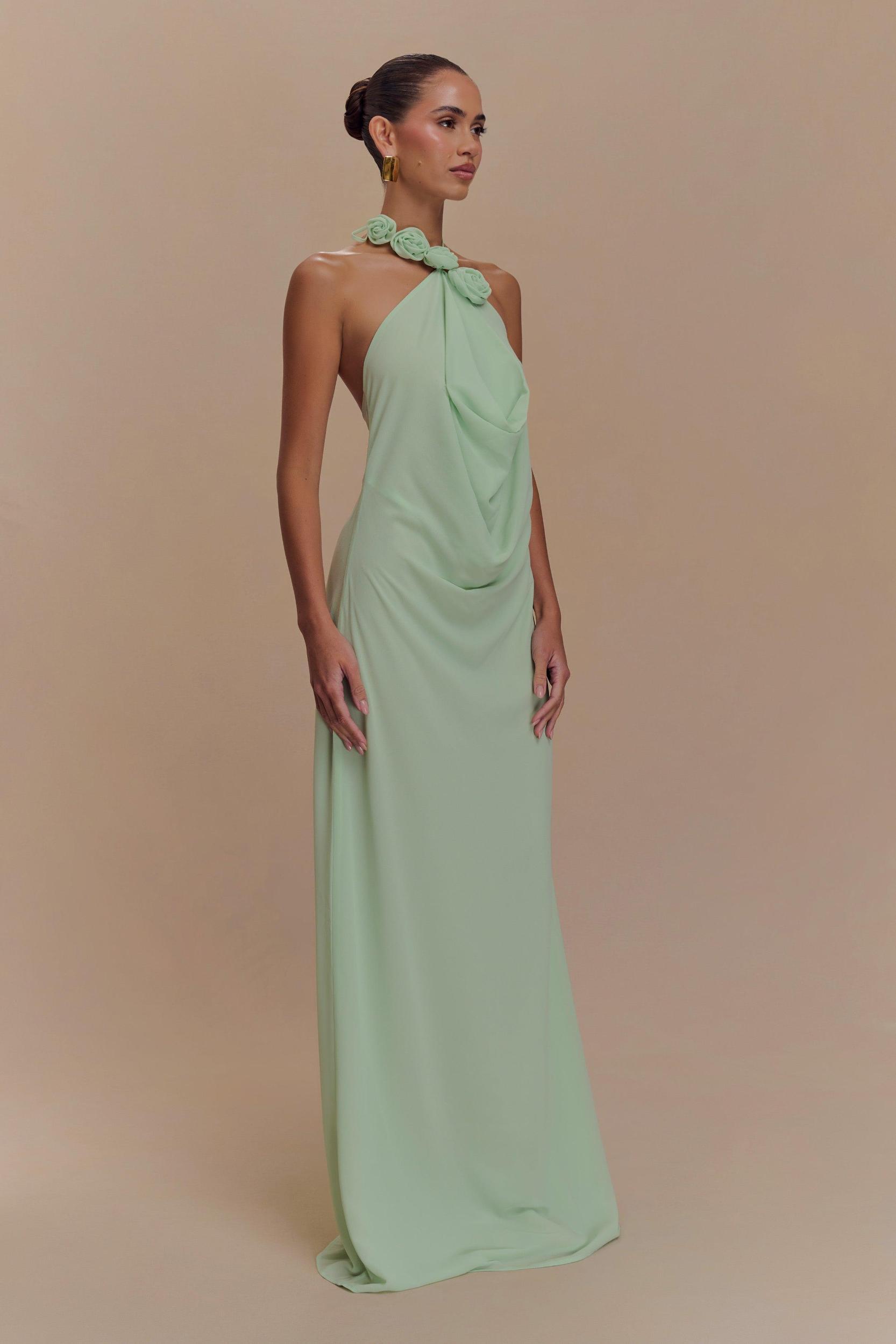 Rosalia Cowl Neck Maxi Dress - Sage Product Image
