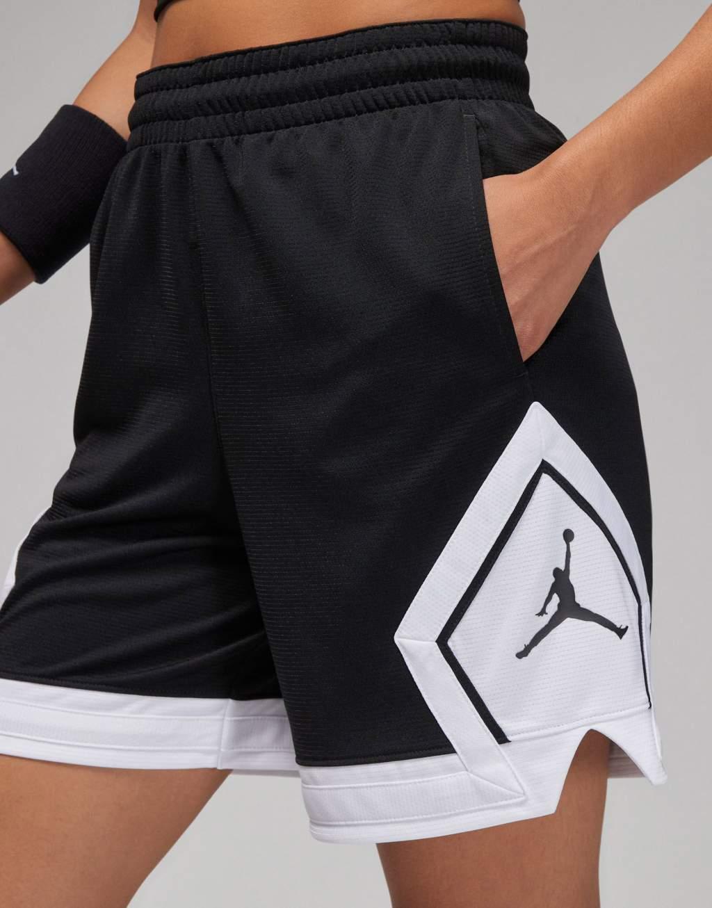 Jordan Sport diamond shorts in black and white Product Image