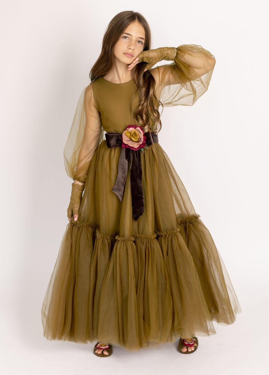 Tianna Dress in Bistre Girls Product Image