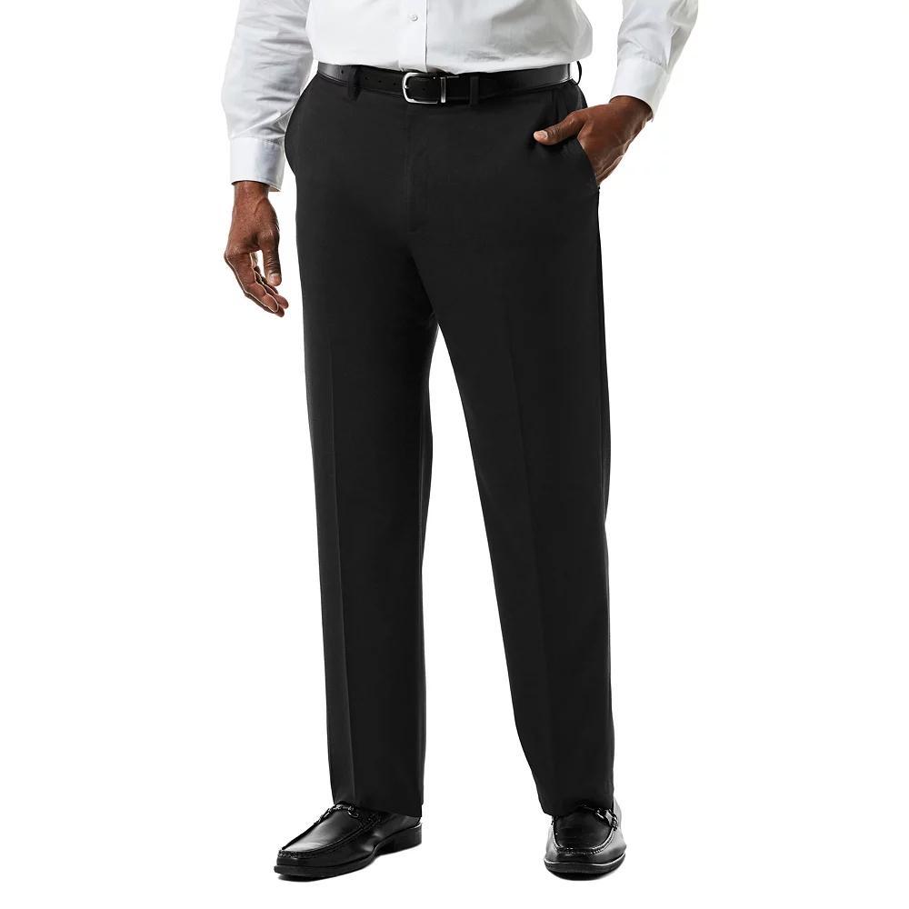 Big & Tall J.M. Haggar Premium Classic-Fit Sharkskin Stretch Flat-Front Suit Pants, Mens Dark Blue Product Image