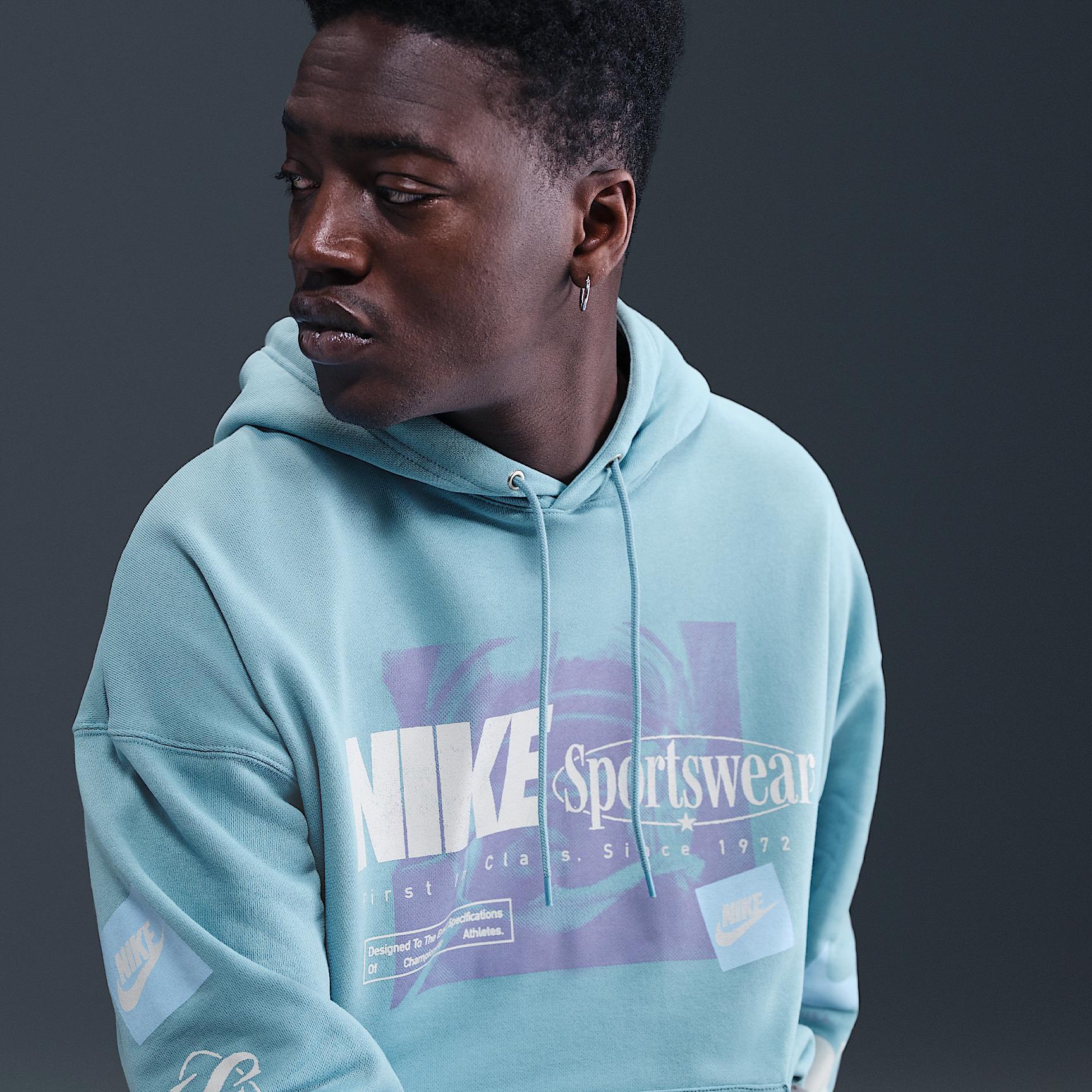 Nike Men's Club Oversized French Terry Pullover Hoodie Product Image