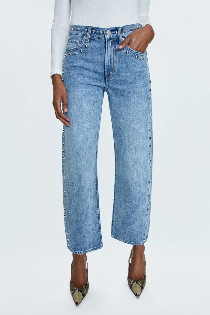 Lexi Mid Rise Bowed Straight Product Image