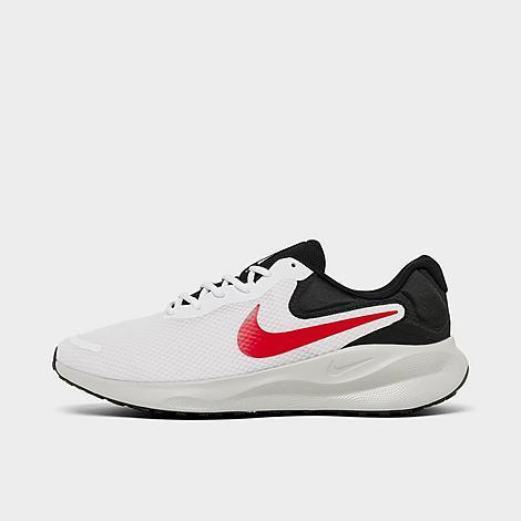 Nike Revolution 7 Men's Road Running Shoes, Size: 11, White Red Black Product Image