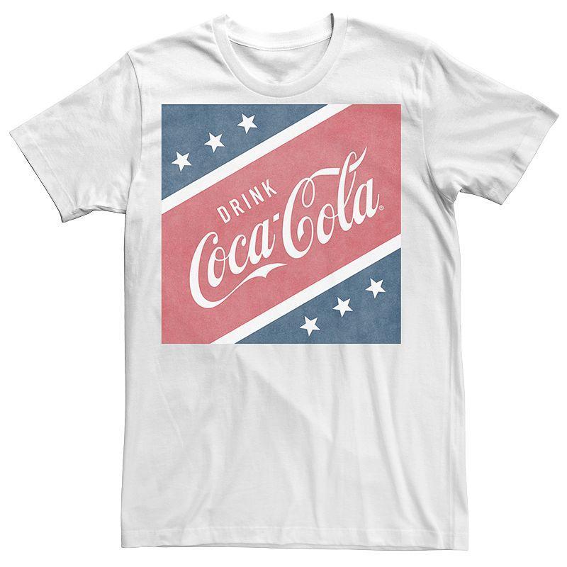 Men's Coca-Cola Vintage Tee, Size: Medium, White Product Image