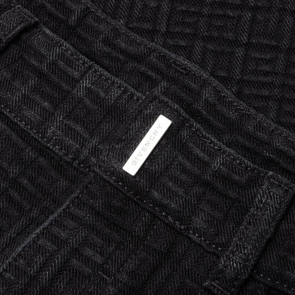 Straight Fit Denim Trousers - Flat Black Male Product Image