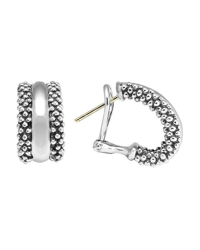 LAGOS Caviar Hoop Earrings In Sterling Silver Product Image