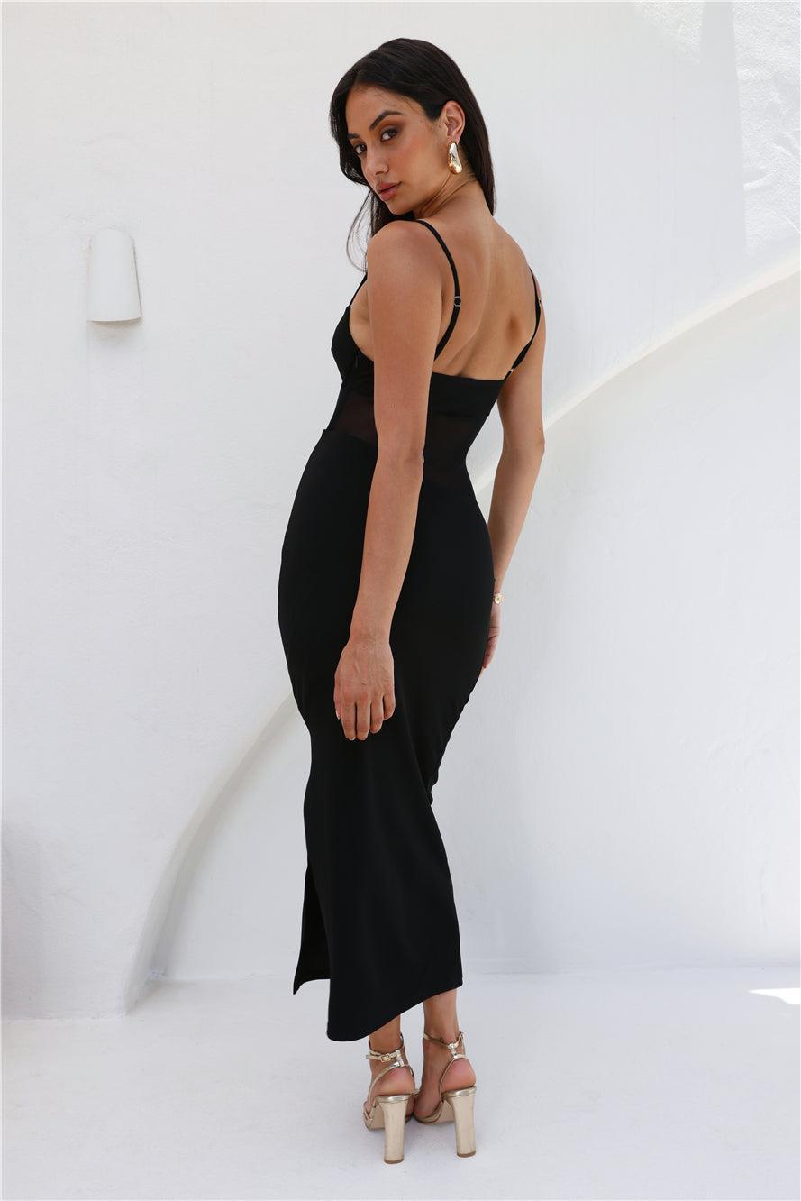 One Luxury Night Maxi Dress Black Product Image