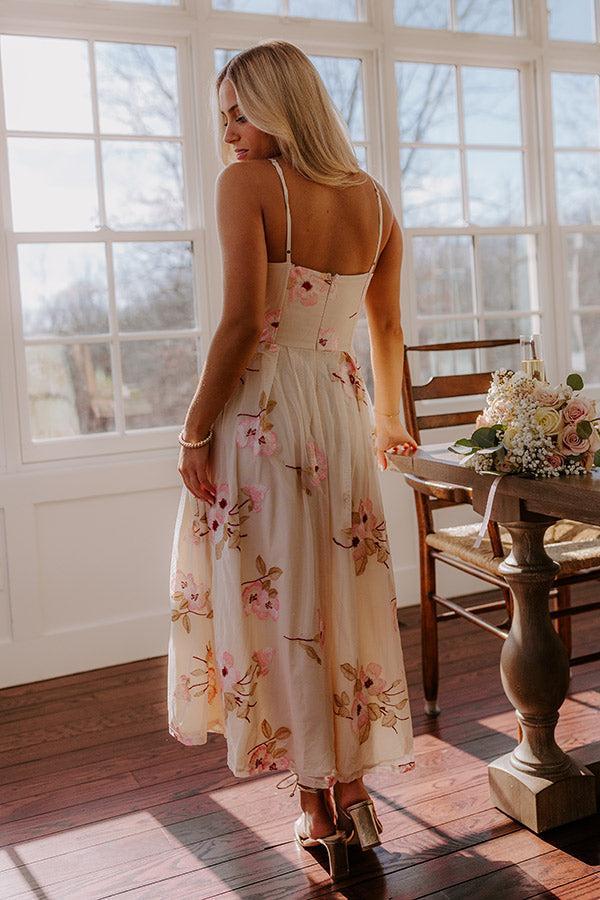 Serene Gardens Embroidered Midi Dress Product Image