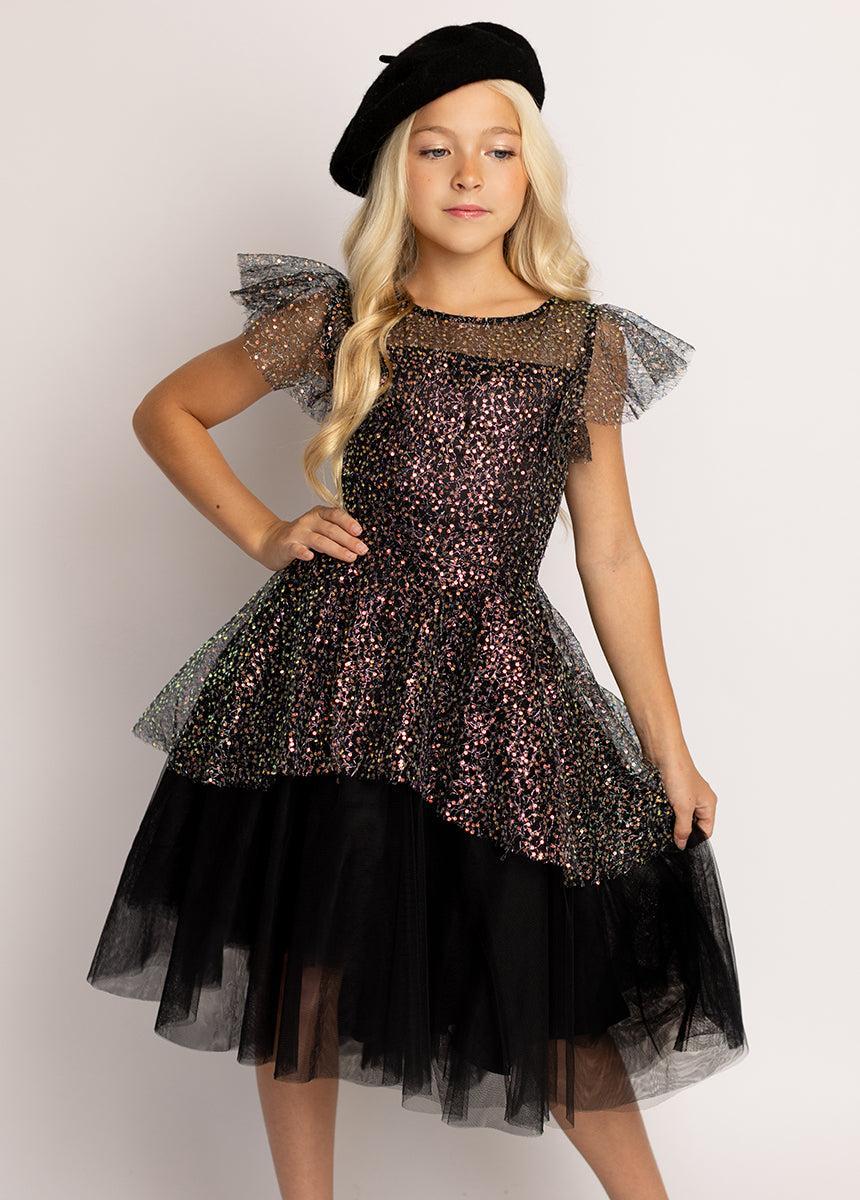 Elsbeth Petticoat Dress in Oil Slick Girls Product Image