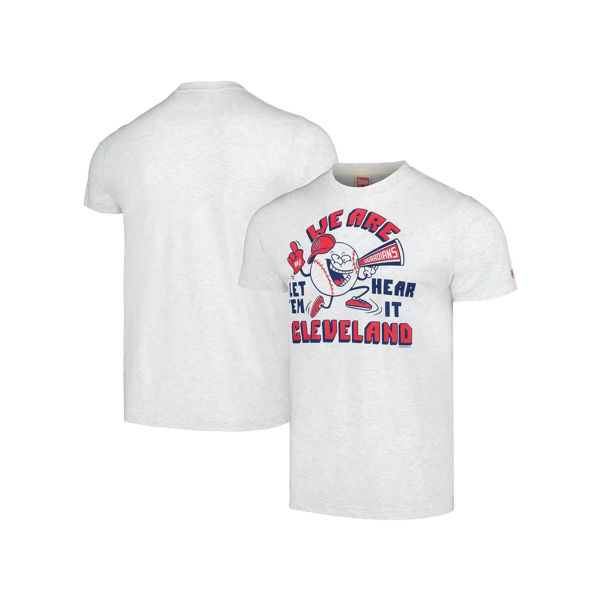 Mens Homage Gray Cleveland Guardians We Are Cleveland Tri-Blend T-Shirt Product Image