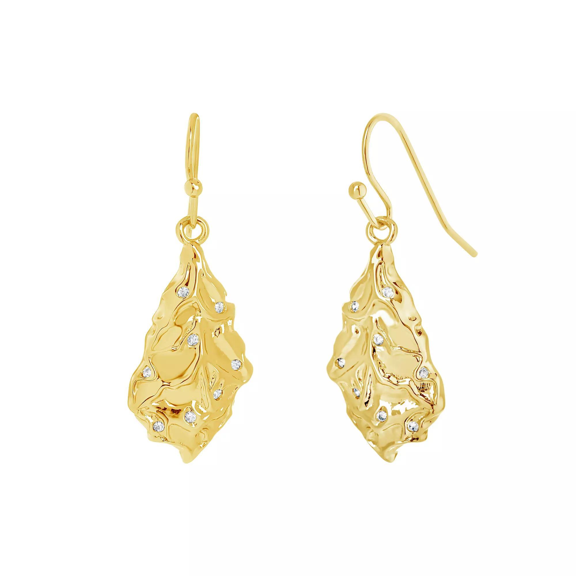 MC Collective Cubic Zirconia Molten Dangle Earrings, Women's, Silver Tone Product Image