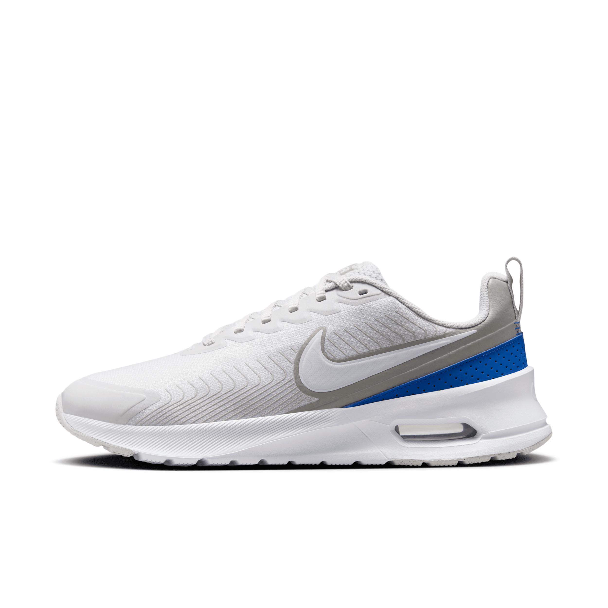 Nike Air Max Nuaxis Men's Running Shoes, Women's, Size: 10.5, Gray White Blue Product Image