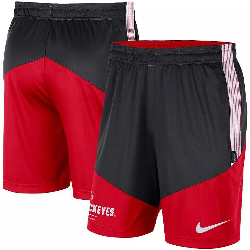 Men's Nike Charcoal/Green Michigan State Spartans Team Performance Knit Shorts, Size: Large Product Image