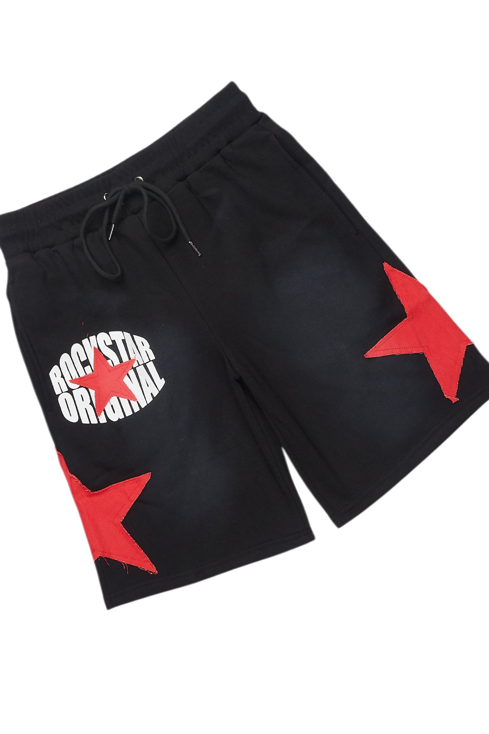 Sarge Vintage Black T-Shirt/Short Set Male Product Image