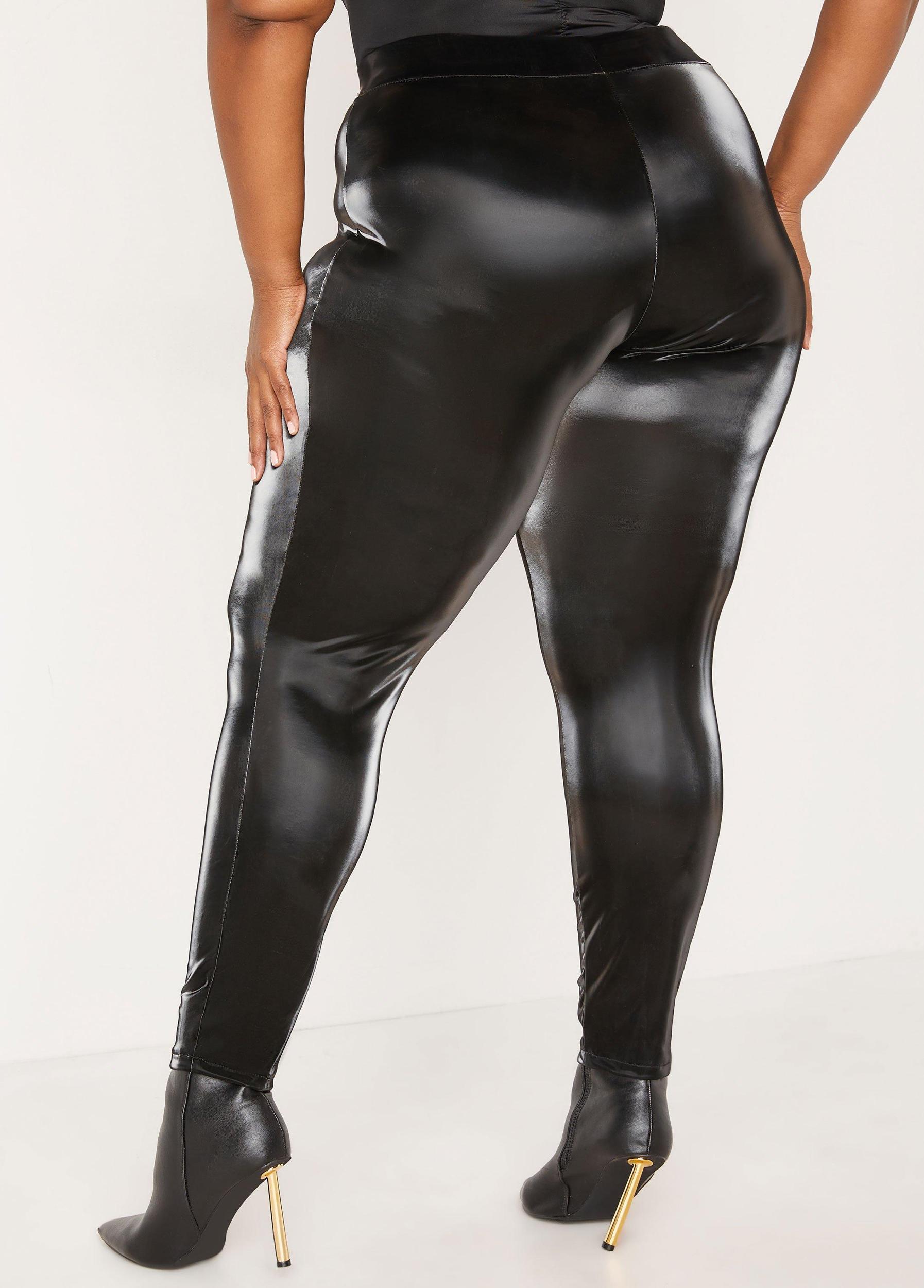 Plus Size High Rise Liquid Leggings Ashley Stewart Product Image