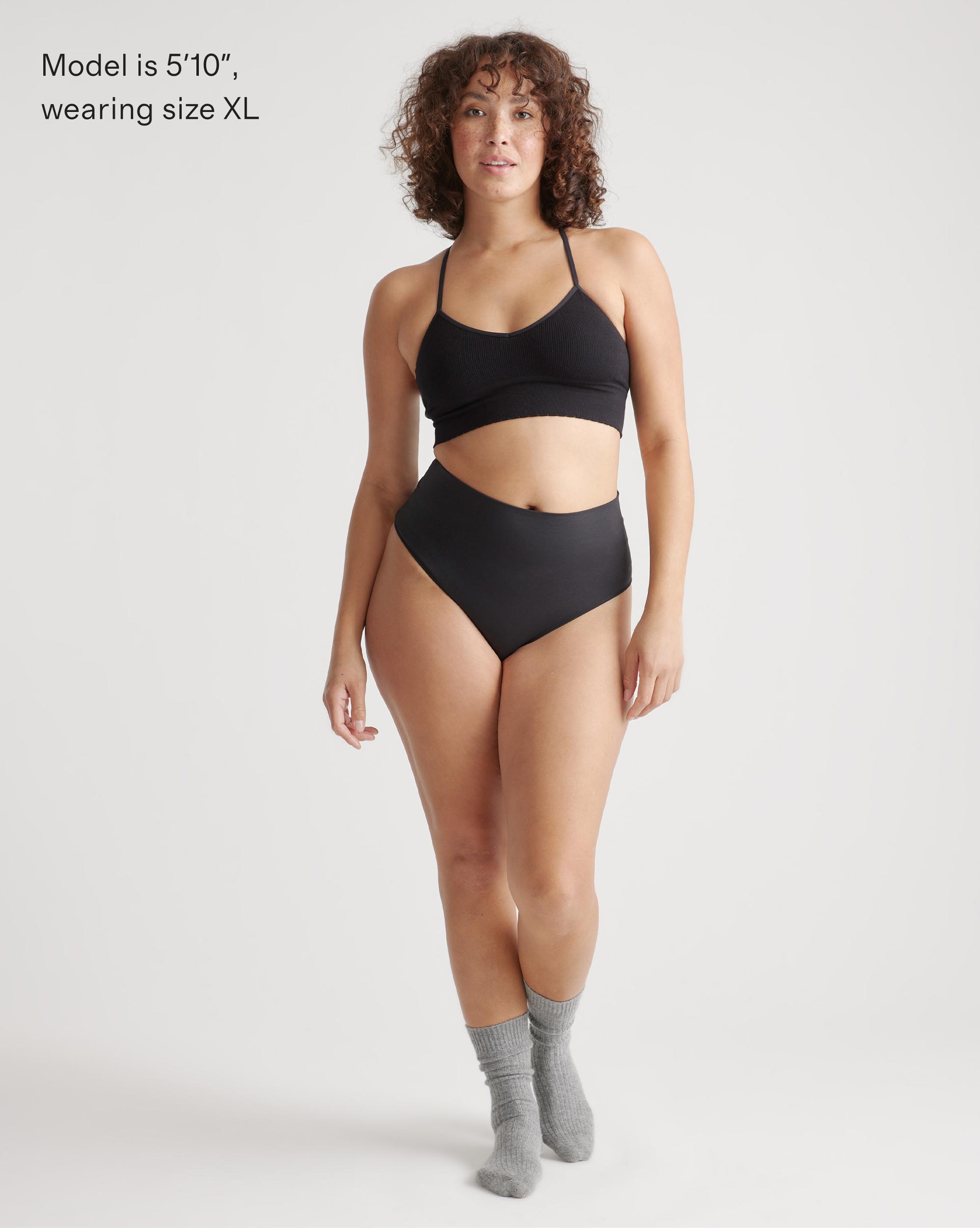 Quince | Women's Shaping High-Waisted Thong Nylon/Spandex Product Image