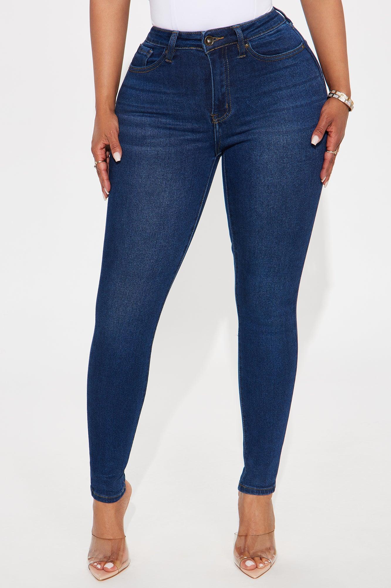 Shadowline Mid Rise Skinny Jeans - Dark Wash Product Image