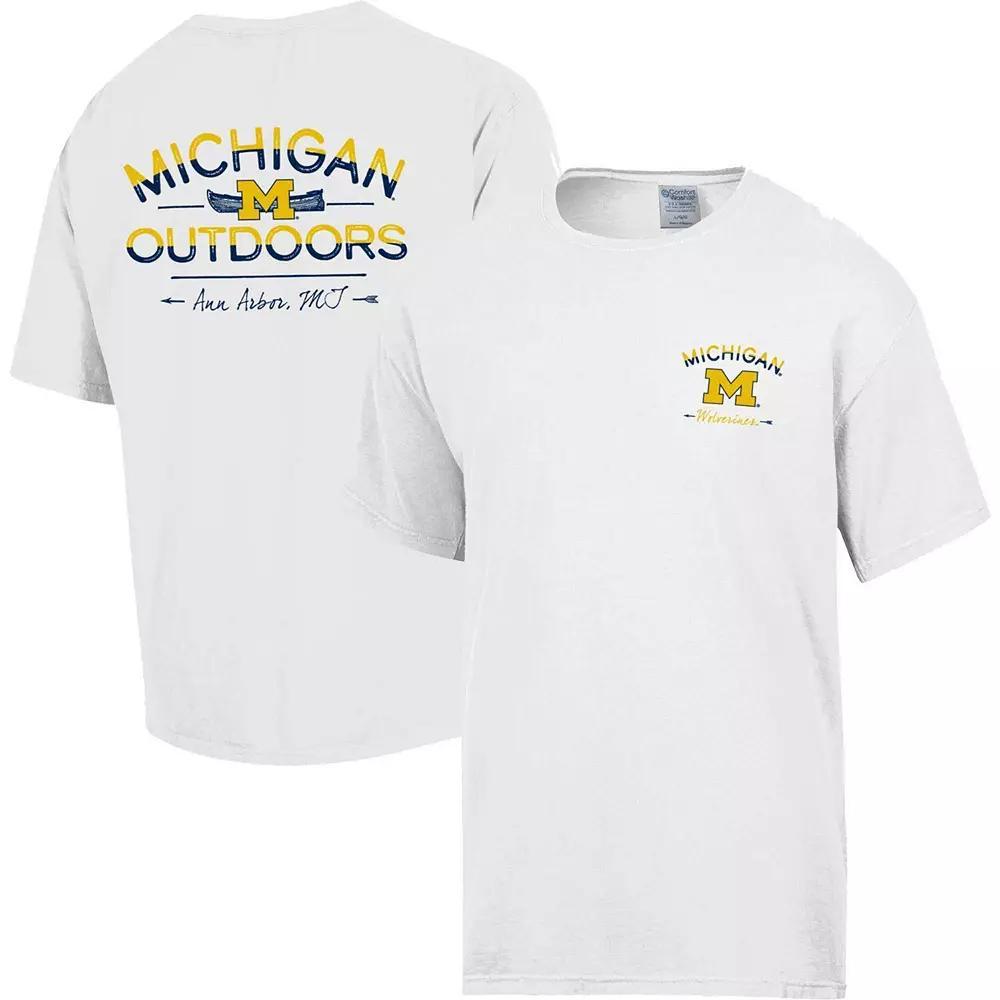 Men's Comfort Wash White Michigan Wolverines Great Outdoors T-Shirt, Size: 2XL Product Image