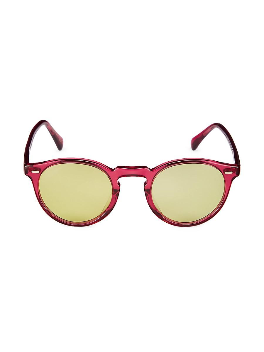 Womens 47MM Acetate Round Sunglasses Product Image
