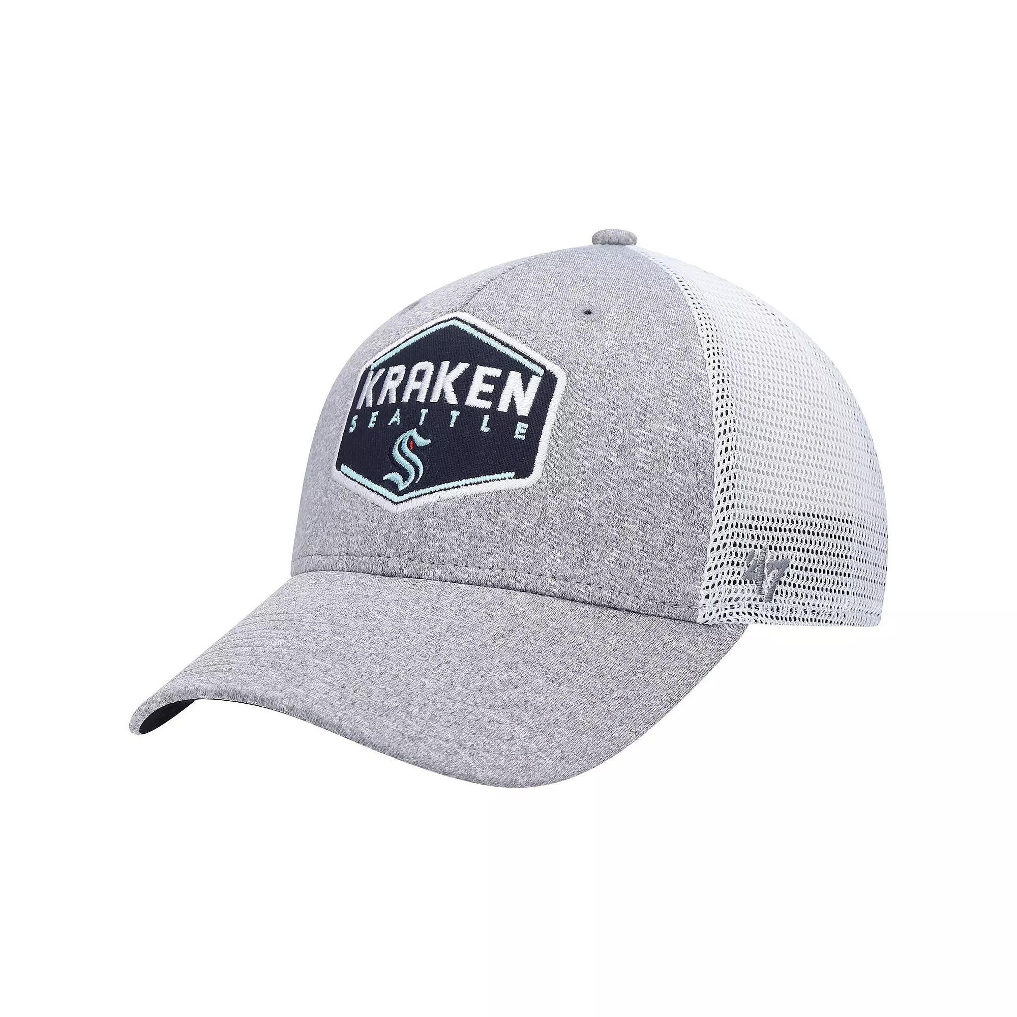 Mens 47 Gray Seattle Kraken Hitch Contender Flex Hat Product Image