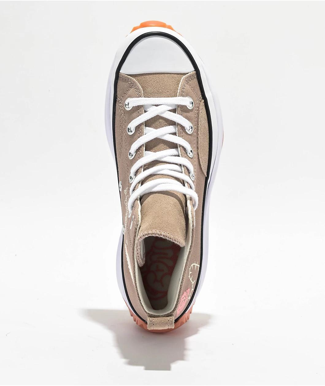 Converse Run Star Hike Vintage Cargo, White & Pink Phase High Top Shoes Product Image