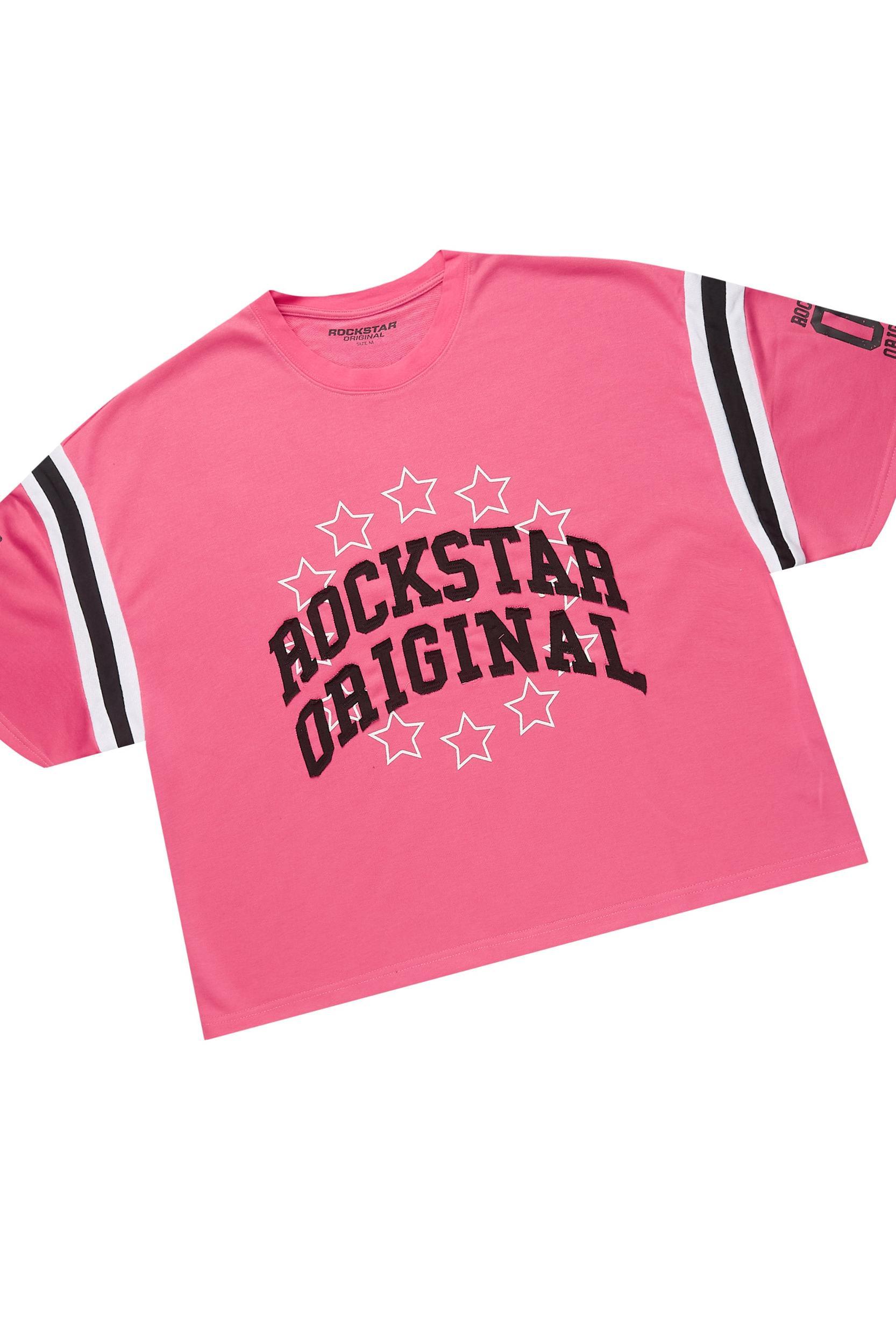Ronnica Hot Pink T-Shirt Short Set Female Product Image