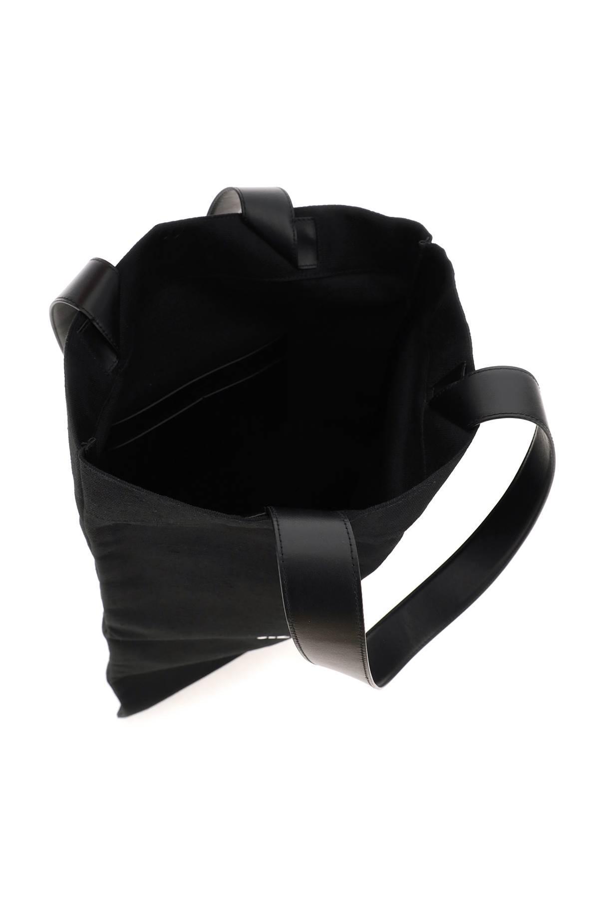 JIL SANDER Man Black Canvas Medium Book Shopping Bag Product Image