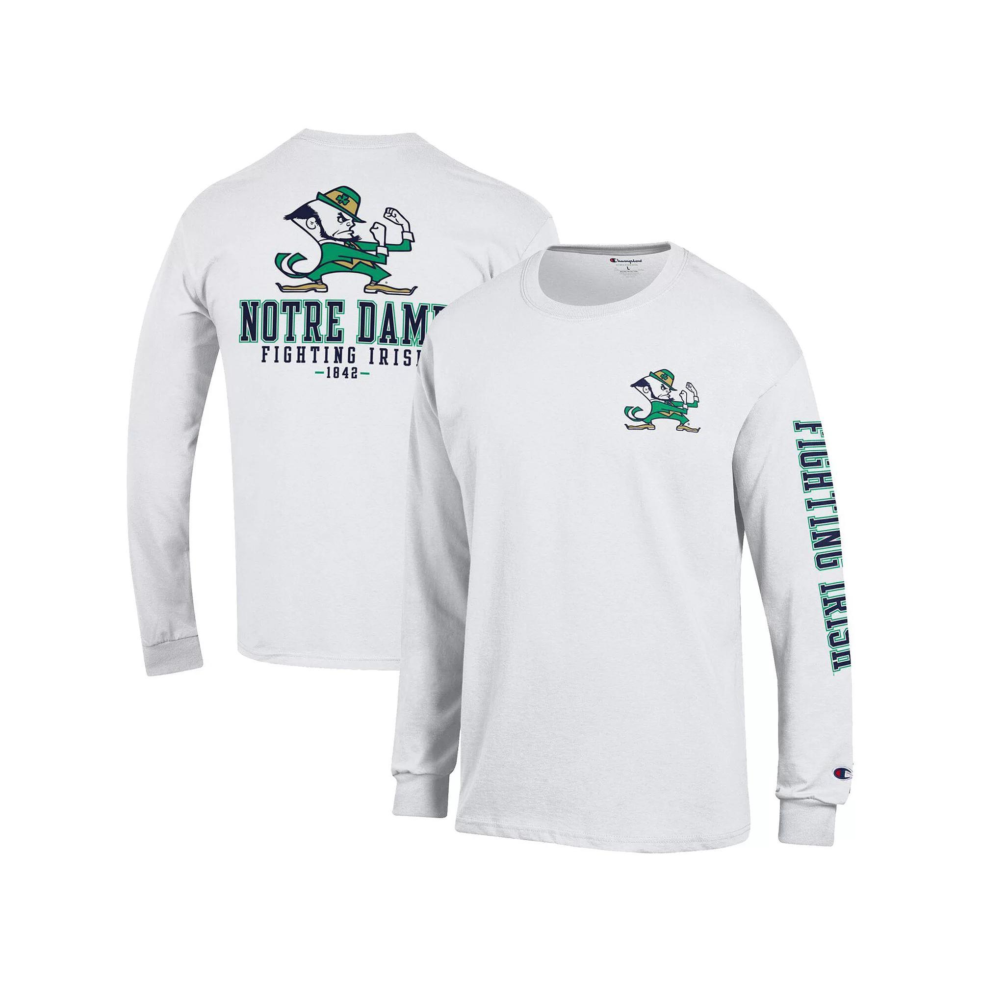 Mens Champion Notre Dame Fighting Irish Team Stack 3-Hit Long Sleeve T-Shirt Product Image