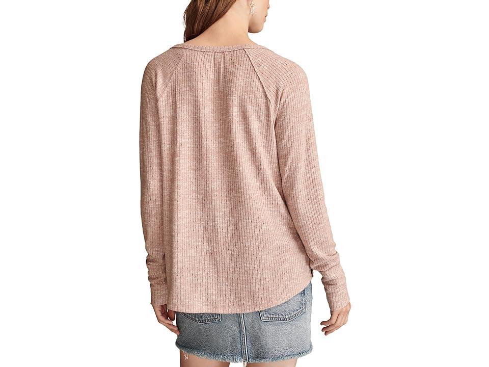 Lucky Brand Cloud Henley (Fawn) Women's Clothing Product Image