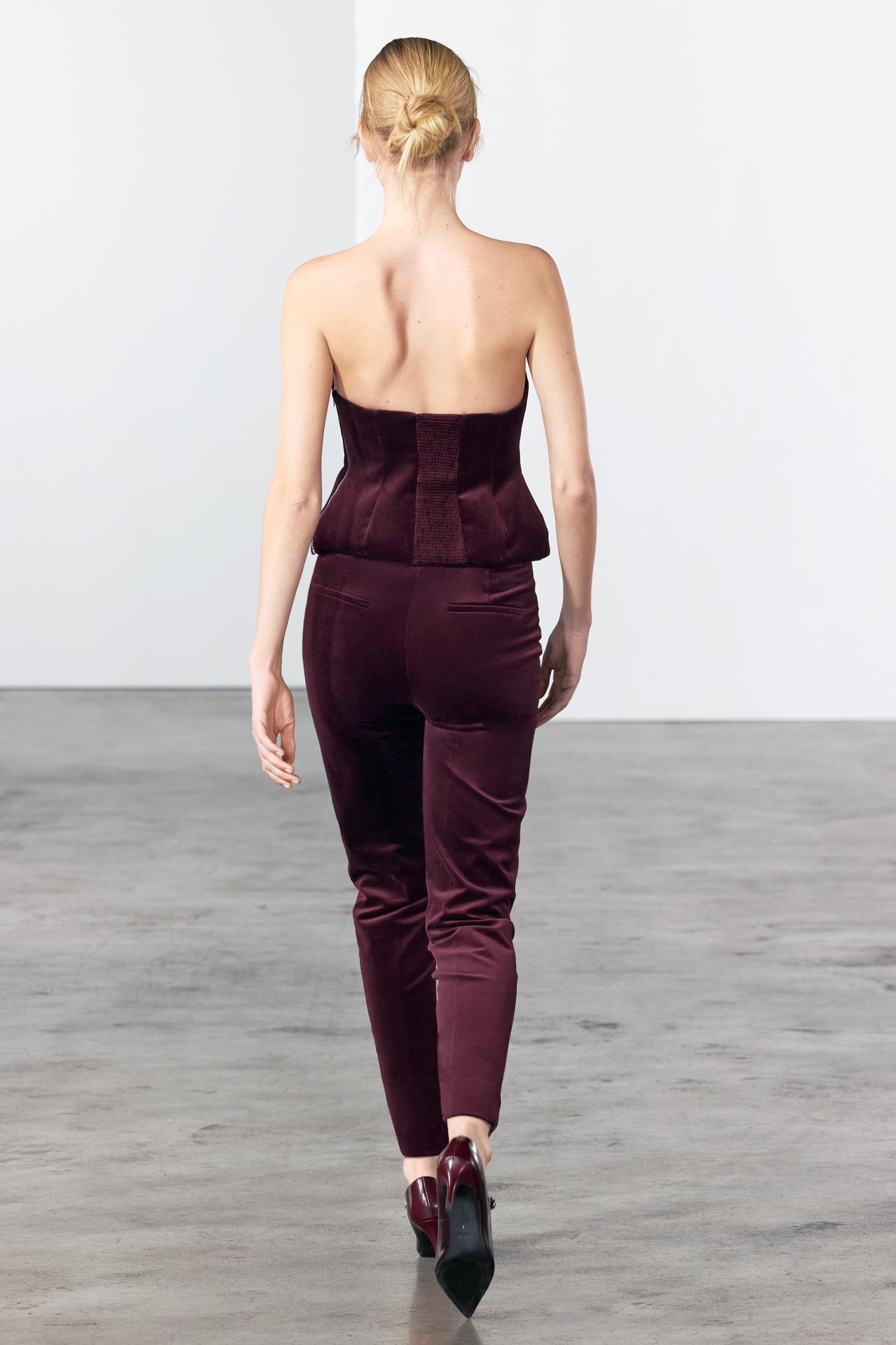 VELVET PANTS ZW COLLECTION Product Image