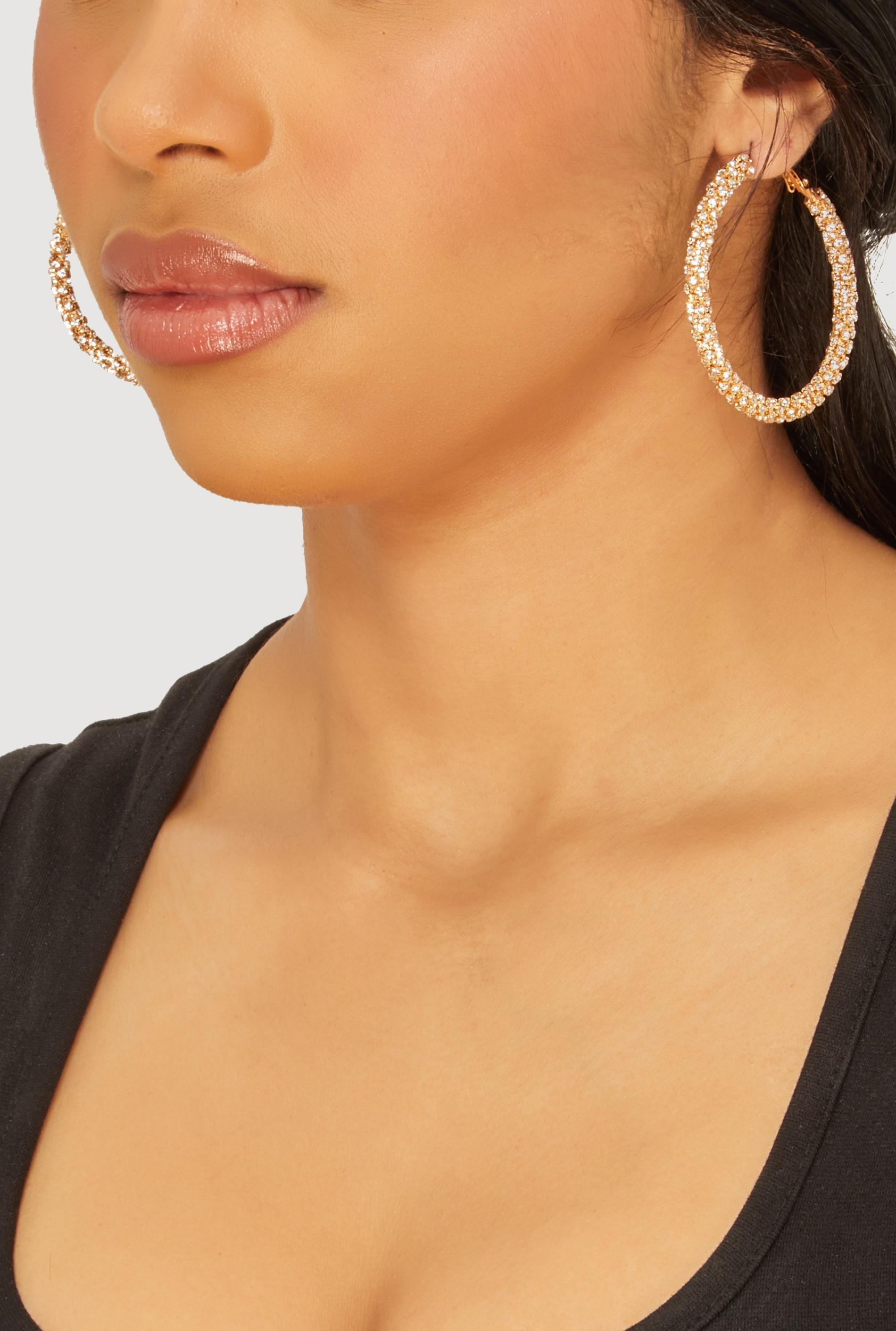 Faux Pearl Rhinestone Beaded Layered Necklace with Drop Earrings Male Product Image