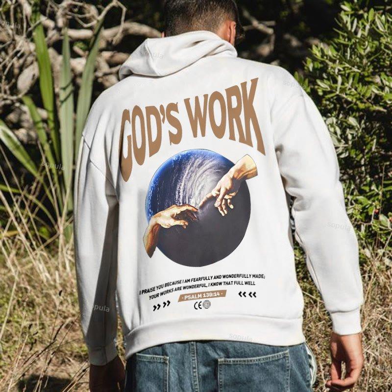 Vintage Boxer Patch Graphic Print Oversized Hoodie Product Image